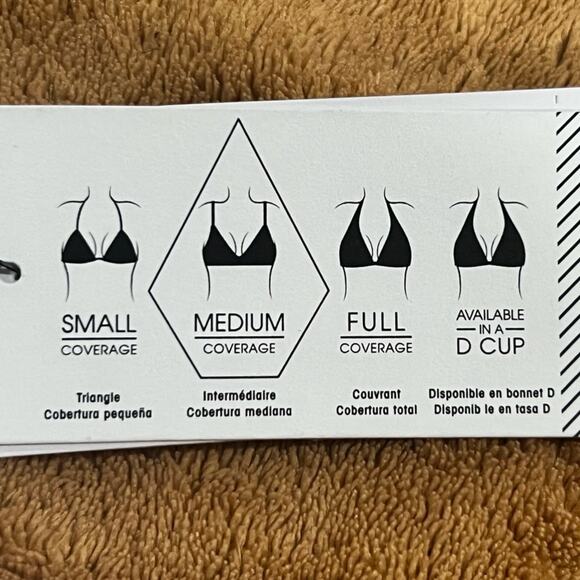 Volcom Simply Solid Braided High Neck Bandeau Bikini Top Black Sz Medium NWT - Picture 8 of 11